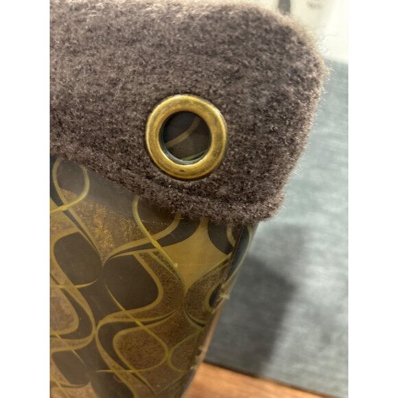 Bogs Womens Waterproof Printed Rain Boots Size 7 Green/Brown With Pattern - Picture 7 of 10